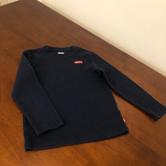 Levi's Unisex Kids Youth Waffle Knit Long Sleeve Shirt Size XS (5/6) Pre-Owned - Picture 2 of 10